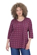 Shirt, Zierfalten, A-Linie, Rundhals, 3/4-Arm