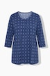 Shirt, Zierfalten, A-Linie, Rundhals, 3/4-Arm