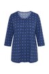 Shirt, Zierfalten, A-Linie, Rundhals, 3/4-Arm
