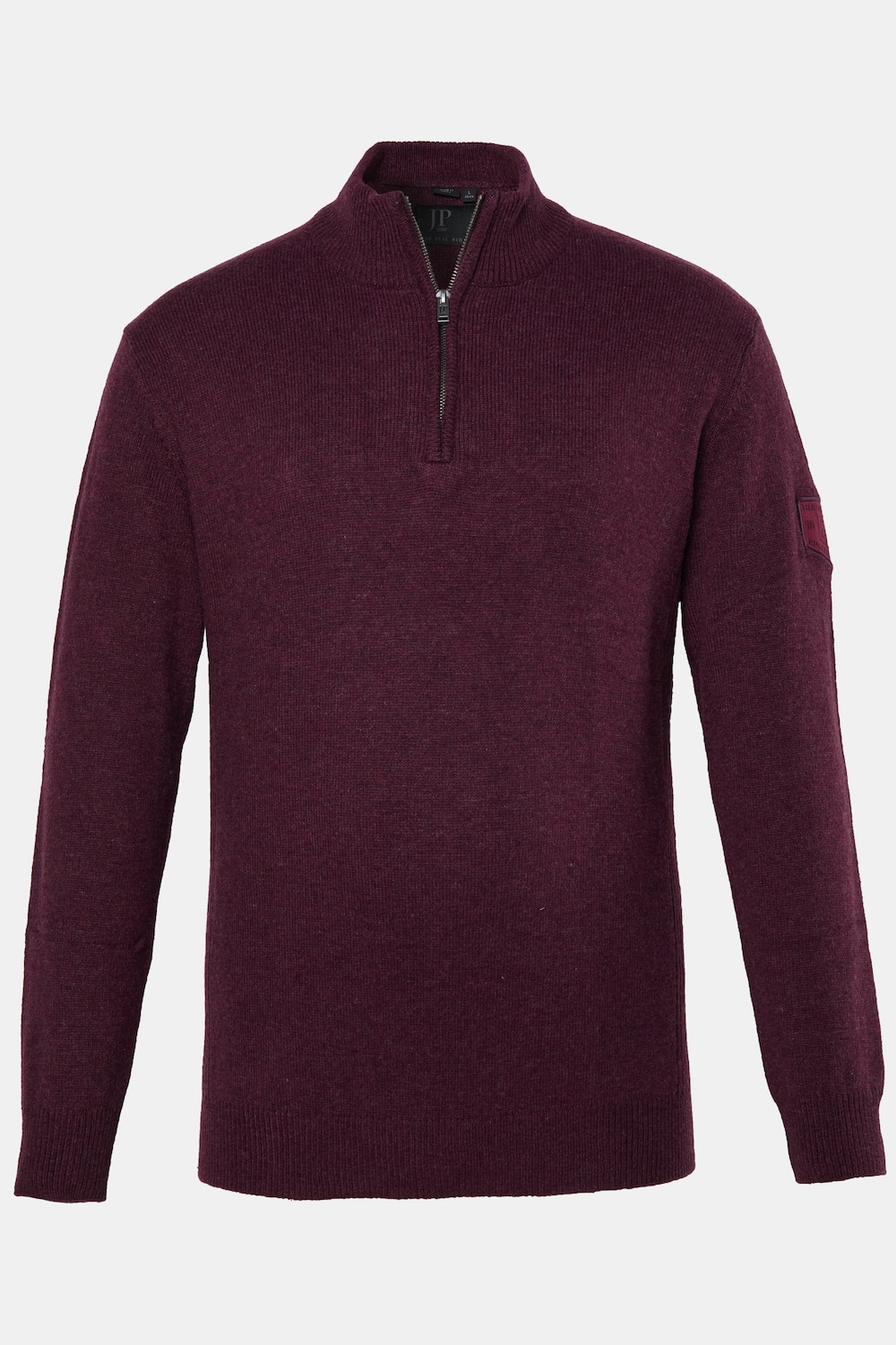 Pull à col roulé, col zippé, écusson sur la manche - jusqu'au 7 XL