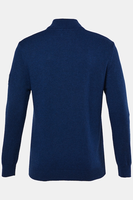 Strick-Troyer, Kragen mit Zipper, Ärmelbadge, bis 7 XL
