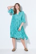 Midikleid, A-Shape, Sun-Print, Volants
