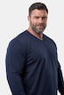 Nachthemd, Langarm, Jersey, V-Ausschnitt, bis 8 XL