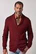 Strickjacke, Strukturstrick, Schalkragen, bis 7 XL