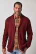Strickjacke, Strukturstrick, Schalkragen, bis 7 XL