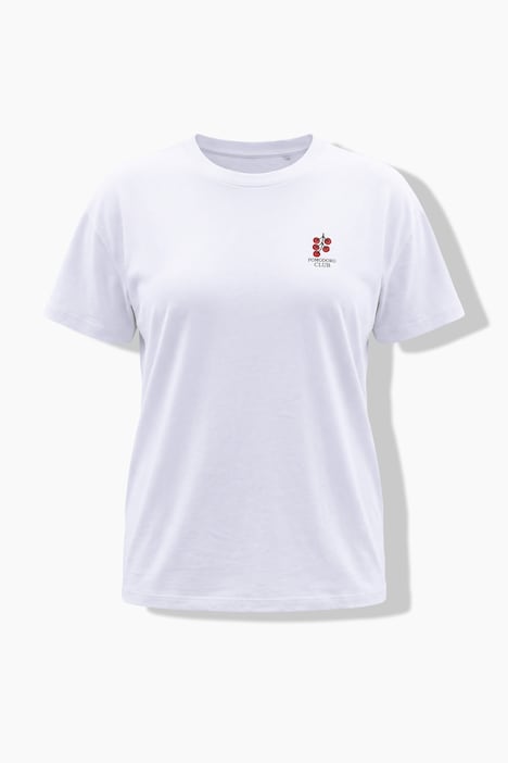 T-Shirt, Boxy Fit, Tomaten, Schriftzug, Halbarm