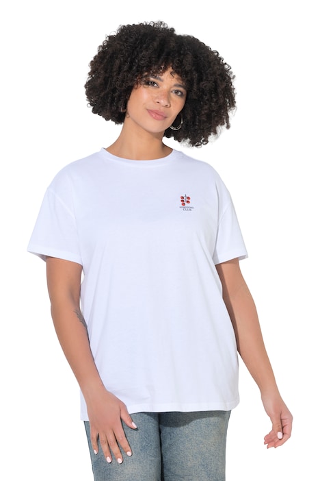 Tričko, Boxy střih, potisk s rajčaty a nápisem, krátký rukáv