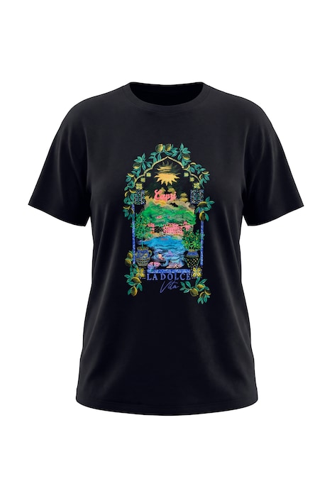 Tričko, Boxy střih, motiv Capri, krátké rukávy