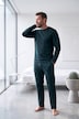 Pyjama, tweedelig, minimalistisch patroon, lange mouwen, tot 8XL