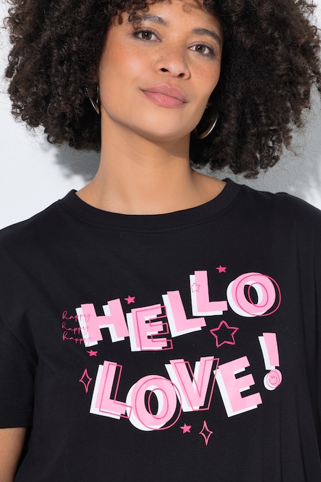 T-Shirt, Boxy Fit, Hey You Schriftzug