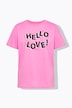 T-shirt, boxy fit, Hey You-opschrift