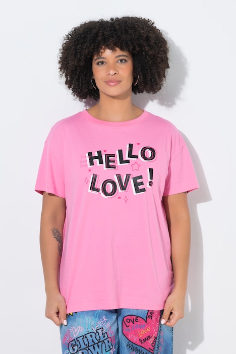 T-shirt, boxy fit, Hey You-opschrift