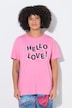 T-shirt, boxy fit, Hey You-opschrift