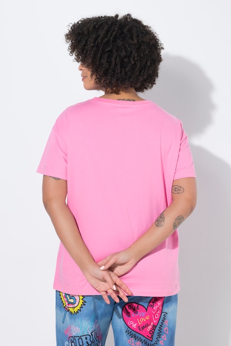 T-shirt, boxy fit, Hey You-opschrift