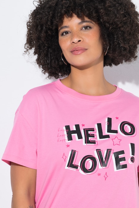 T-shirt, boxy fit, Hey You-opschrift