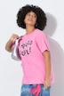 T-shirt, boxy fit, Hey You-opschrift