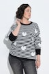 Pullover, Ringel, Herzen, Rundhals, Langarm