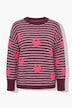 Pullover, Ringel, Herzen, Rundhals, Langarm
