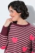 Pullover, Ringel, Herzen, Rundhals, Langarm