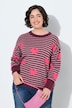Pullover, Ringel, Herzen, Rundhals, Langarm