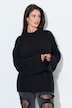 Pullover, Zopfmuster, Oversized, Rollkragen, Langarm