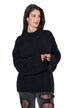 Pullover, Zopfmuster, Oversized, Rollkragen, Langarm