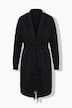 Cardigan long avec franges, coupe oversize, col châle et manches longues