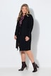 Cardigan long avec franges, coupe oversize, col châle et manches longues