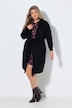 Cardigan long avec franges, coupe oversize, col châle et manches longues
