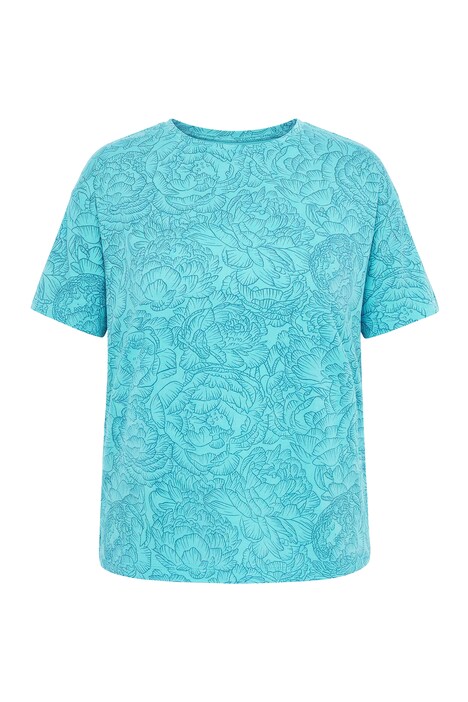 Tričko, volný střih, květinový potisk