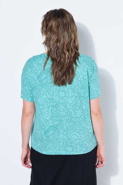 T-Shirt, oversized, Flower-Print