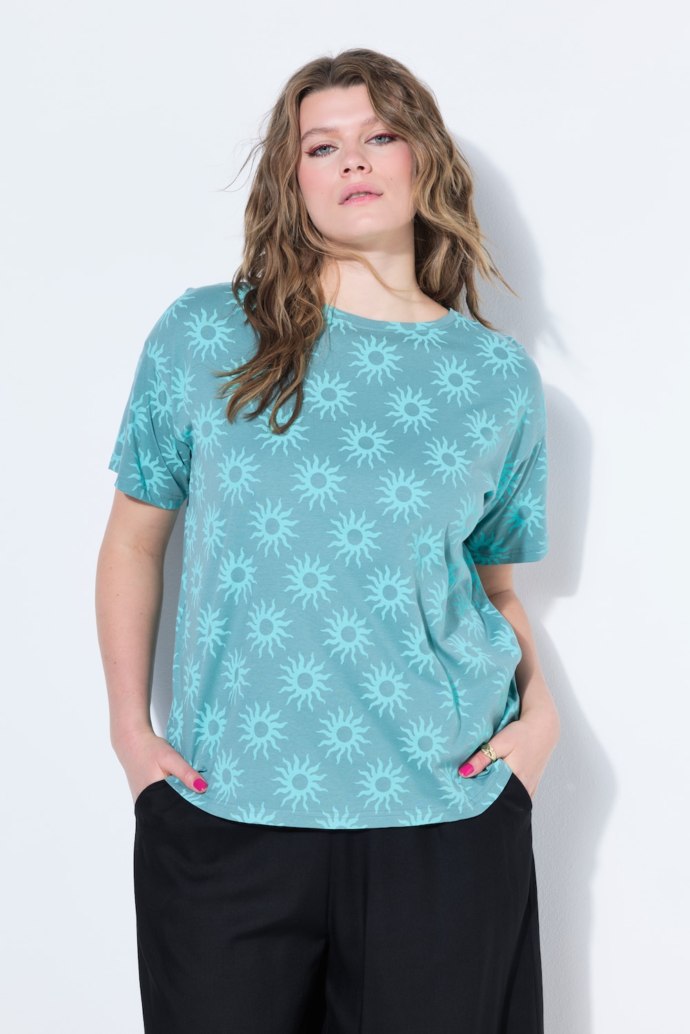 T-Shirt, oversized, Sun-Print