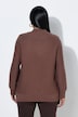 Pullover, Linksstrick, Zopfmuster, Stehkragen, Langarm