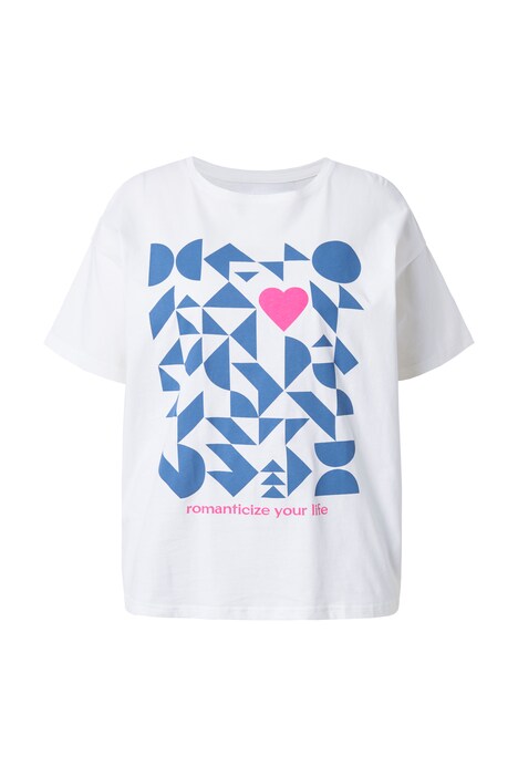 Tričko, oversize střih, potisk srdíček