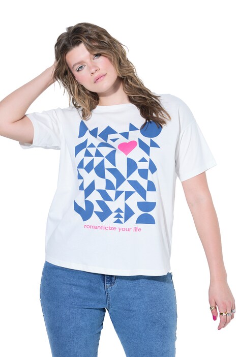 Tričko, oversize střih, potisk srdíček