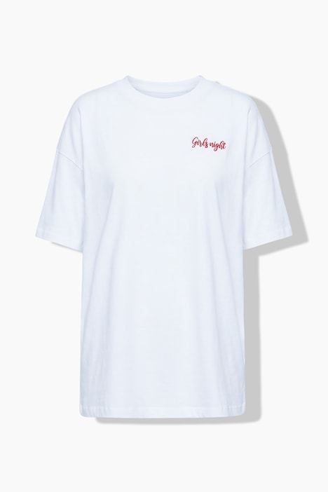 T-shirt i oversized modell med wine-print