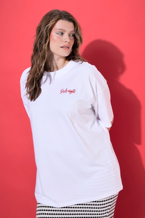 T-shirt i oversized modell med wine-print