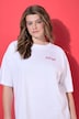 T-shirt i oversized modell med wine-print