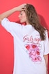 T-shirt i oversized modell med wine-print
