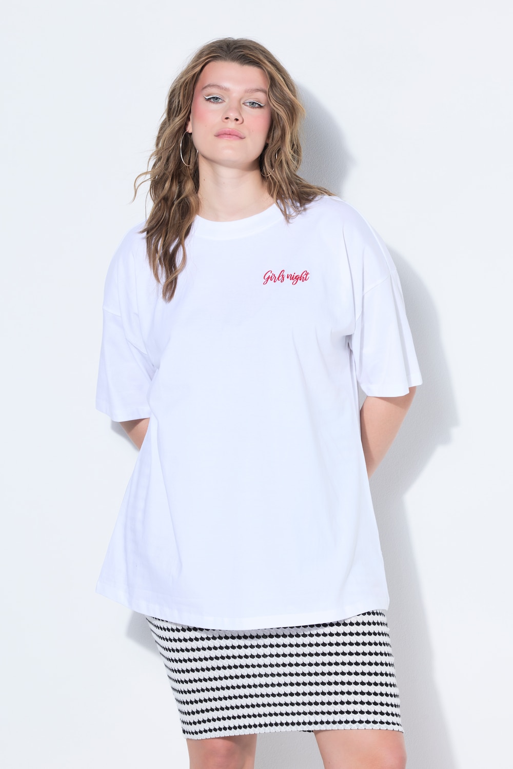 T-Shirt, oversized, Wine-Print