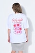 T-shirt i oversized modell med wine-print