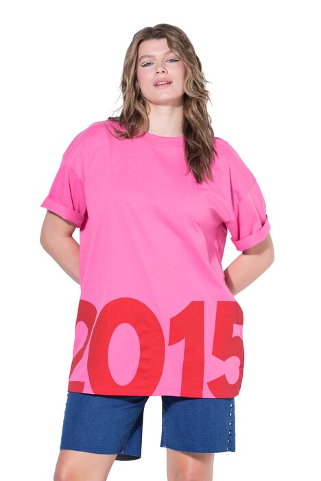 Tričko, oversize, spodní lem s potiskem 2015