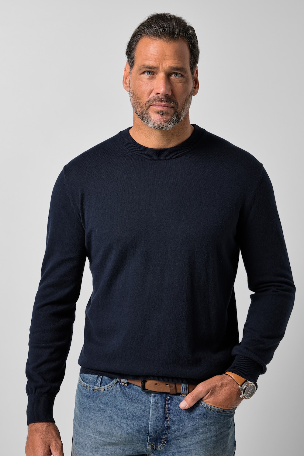 Kaschmir-Pullover, zeitlose Passform, Kaschmir-Mix, bis 7 XL