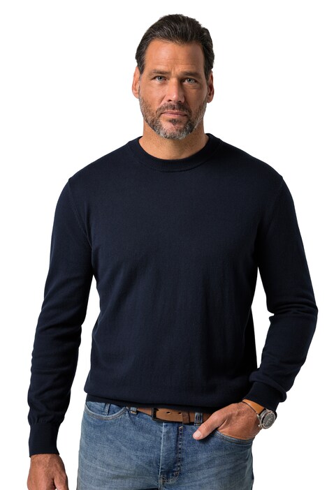 Kašmírový pulovr, nadčasový střih, směs kašmíru, do vel. 7XL