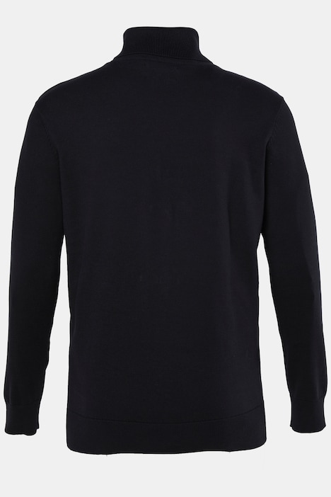 Rollkragen-Pullover, Baumwoll-Feinstrick, bis 7 XL