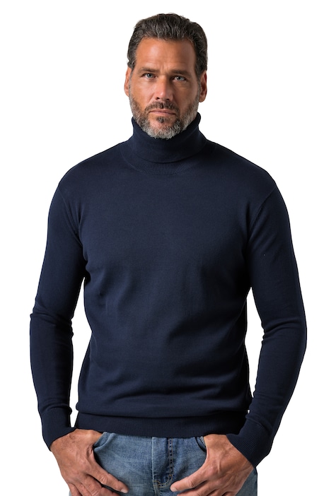 Svetr s rolákem, jemný bavlněný úplet, velikosti až 7 XL