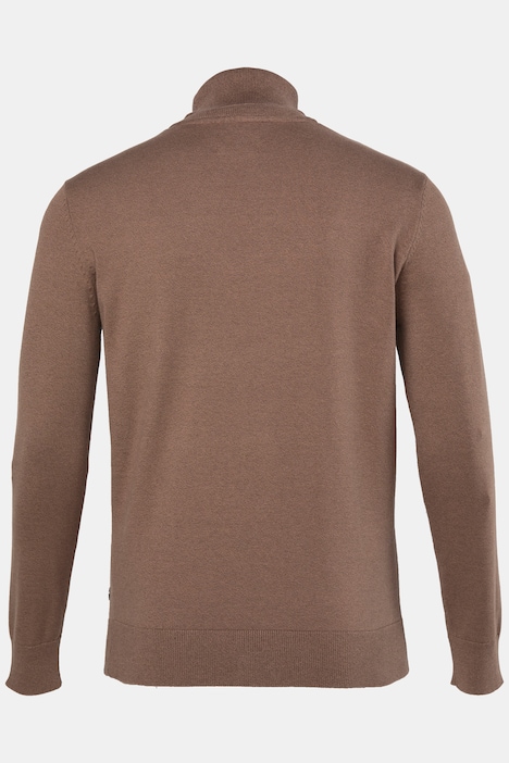 Rollkragen-Pullover, Baumwoll-Feinstrick, bis 7 XL