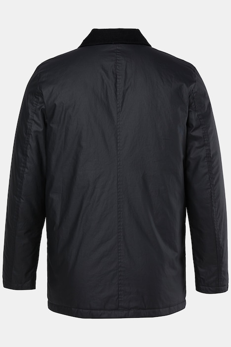 Jacke, Wachsoptik, beschichtet, Cordkragen, 2-Wege-Taschen, bis 8 XL