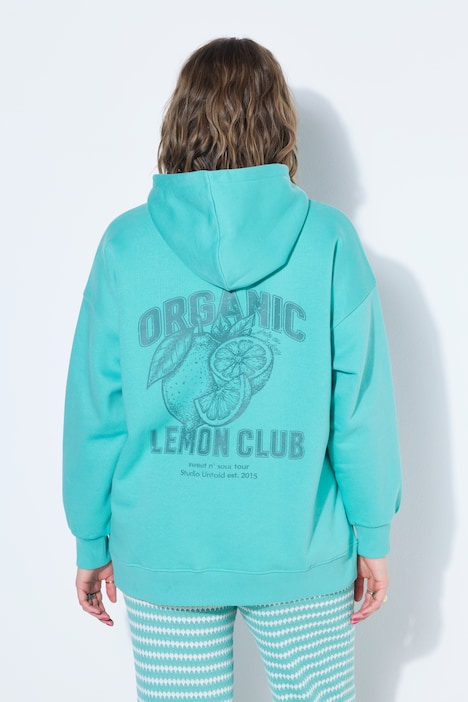 Hoodie, Oversize Shape, Rücken Stick/Statement