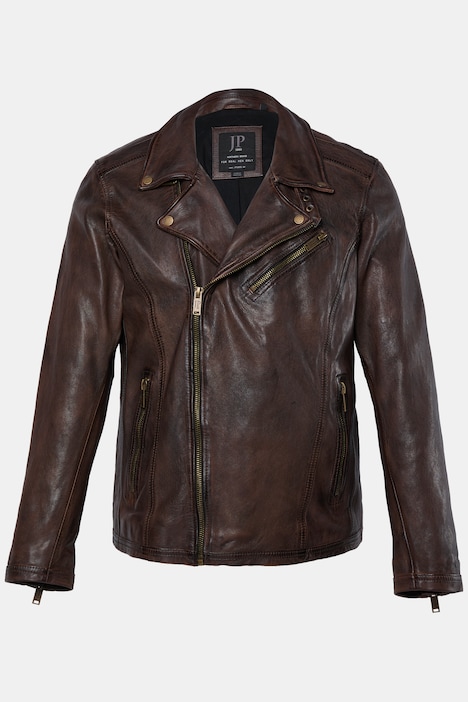 Biker jacket, leather, premium lamb nappa